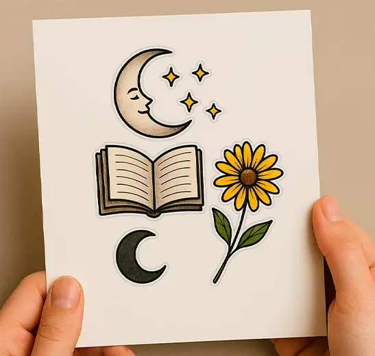 Tatuajes temporales personalizados listos para usar
