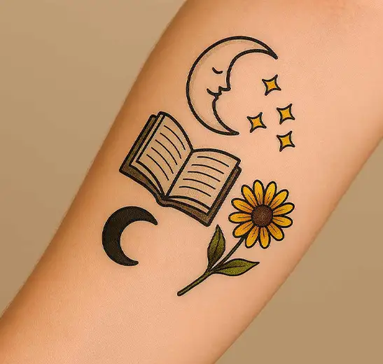 Tatuaje temporal personalizado aplicado sobre el brazo