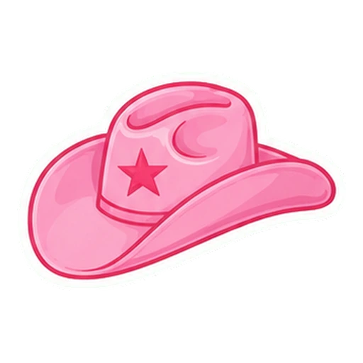 Tatuaje temporal de un sombrero vaquero rosa con estrella